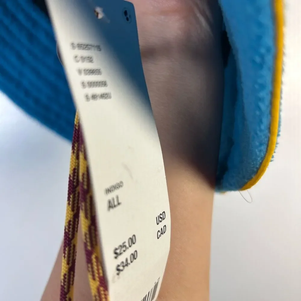 Urban Outfitters Teal Hat with Yellow and Red Cord